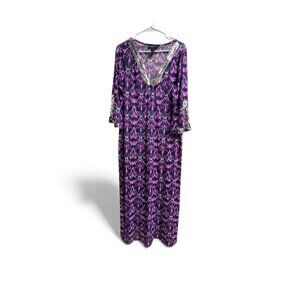 INC International Concepts Woman 0X Sheer Sequin Maxi Dress Cover Up